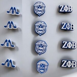 Zeta Phi Beta Sorority Croc Charms